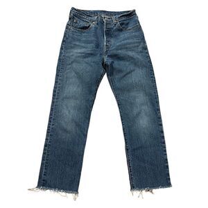 LEVI’S 501® ORIGINAL FIT RAW HEM HIGH RISE WOMEN'S JEANS SZ 26